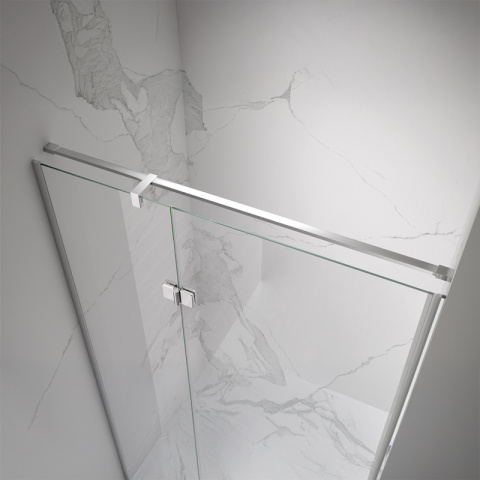 DRZWI PRYSZNICOWE UCHYLNE DO WNĘKI ZES-KZ17B-80 CHROM 80 CM 6 MM