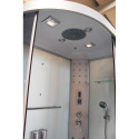 Kabina z Hydromasażem WSH7106RWS 120x80 prawa biała sauna