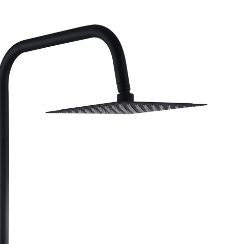 ZESTAW PRYSZNICOWY ŁAZIENKOWY Z DESZCZOWNICĄ ŚCIENNY MANS CZARNA