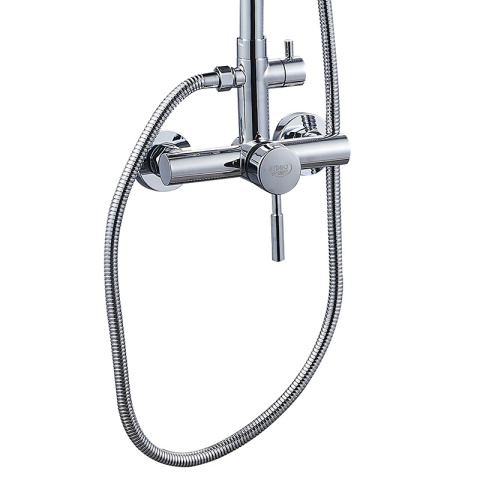 BATERIA PRYSZNICOWA ŁAZIENKOWA ŚCIENNA ZESTAW Z DESZCZOWNICĄ MILTON CHROM