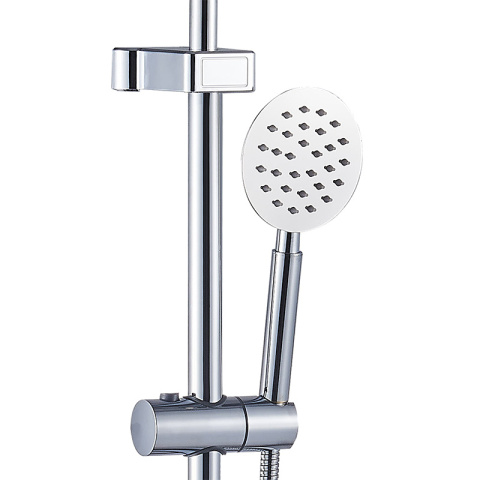 BATERIA PRYSZNICOWA ŁAZIENKOWA ŚCIENNA ZESTAW Z DESZCZOWNICĄ MILTON CHROM