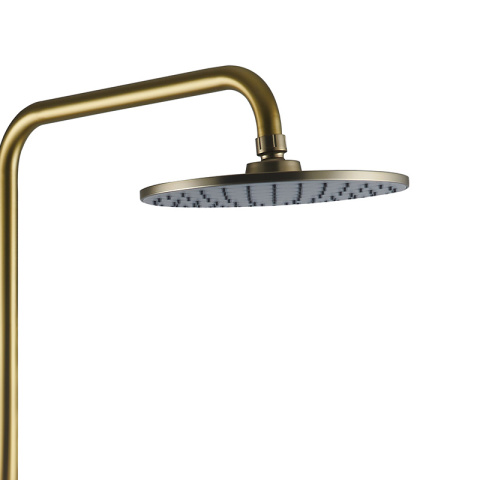 BATERIA PRYSZNICOWA ŁAZIENKOWA ŚCIENNA ZESTAW Z DESZCZOWNICĄ MILTON ZŁOTA