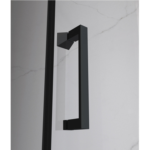 DRZWI PRYSZNICOWE UCHYNE DO WNĘKI ZES-KZ19D-BL-100 CZARNE 100 CM 6 MM