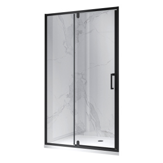 DRZWI PRYSZNICOWE UCHYLNE DO WNĘKI ZES-KZ19E-BL-110 CZARNE 110 CM 6 MM