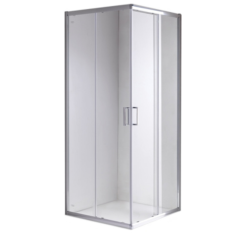 KABINA PRYSZNICOWA KWADRATOWA Z BRODZIKIEM KZ93C/ST06A CHROM/CZARNY 100x100