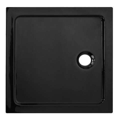 KABINA PRYSZNICOWA KWADRATOWA Z BRODZIKIEM KZ93C/ST06A CHROM/CZARNY 100x100