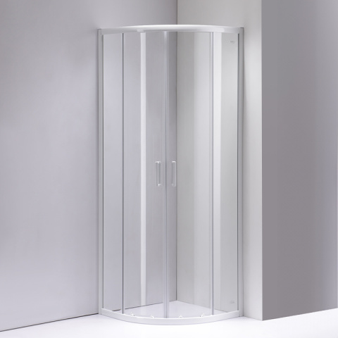 KABINA PRYSZNICOWA PÓŁOKRĄGŁA Z BRODZIKIEM KZ94C/ST01C BIAŁY/BIAŁY 100x100