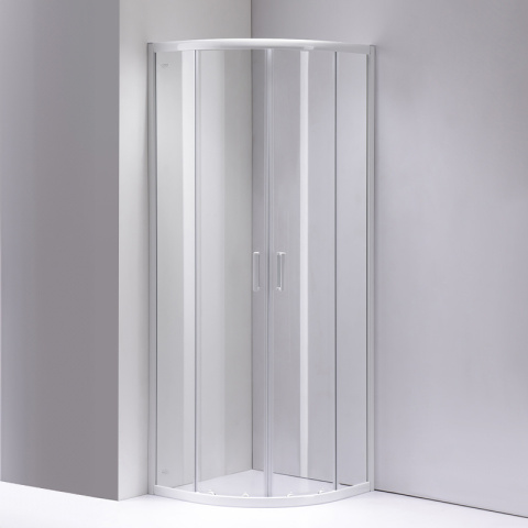 KABINA PRYSZNICOWA PÓŁOKRĄGŁA Z BRODZIKIEM KZ94C/ST01C BIAŁY/BIAŁY 100x100