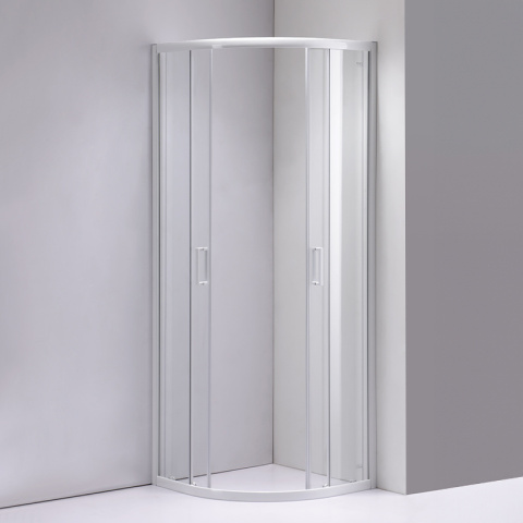 KABINA PRYSZNICOWA PÓŁOKRĄGŁA Z BRODZIKIEM KZ94C/ST01C BIAŁY/BIAŁY 100x100