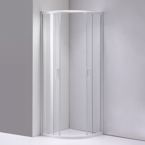 KABINA PRYSZNICOWA PÓŁOKRĄGŁA Z BRODZIKIEM KZ94C/ST01C BIAŁY/BIAŁY 100x100