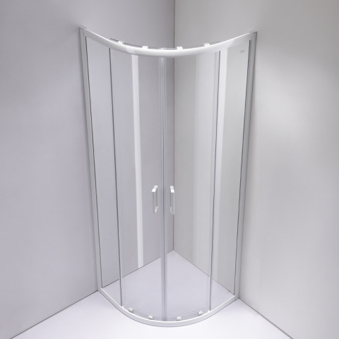 KABINA PRYSZNICOWA PÓŁOKRĄGŁA Z BRODZIKIEM KZ94C/ST01C BIAŁY/BIAŁY 100x100