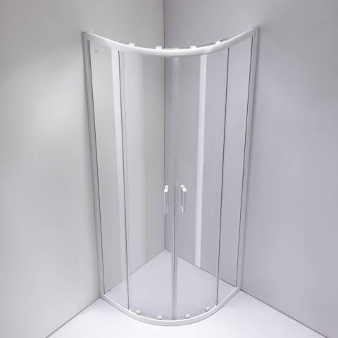 KABINA PRYSZNICOWA PÓŁOKRĄGŁA Z BRODZIKIEM KZ94C/ST01C BIAŁY/BIAŁY 100x100