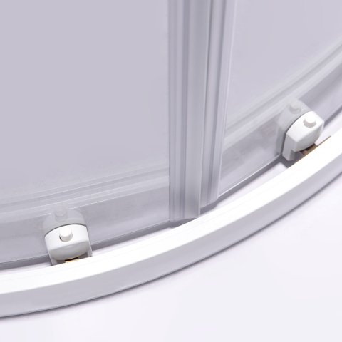 KABINA PRYSZNICOWA PÓŁOKRĄGŁA Z BRODZIKIEM KZ94C/ST01C BIAŁY/BIAŁY 100x100