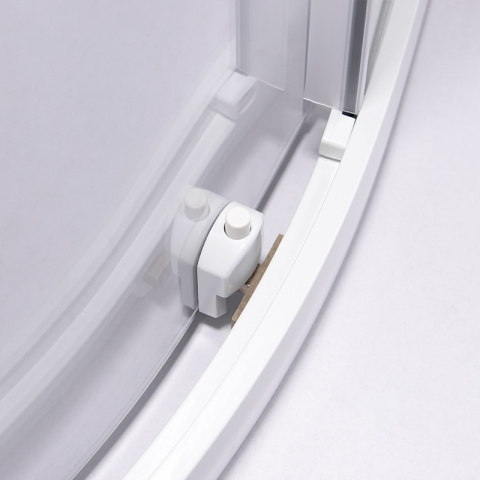 KABINA PRYSZNICOWA PÓŁOKRĄGŁA Z BRODZIKIEM KZ94C/ST01C BIAŁY/BIAŁY 100x100