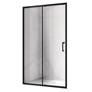 DRZWI PRYSZNICOWE PRZESUWNE DO WNĘKI KZ14C-BL-120 CZARNE 115-120 CM 6 MM