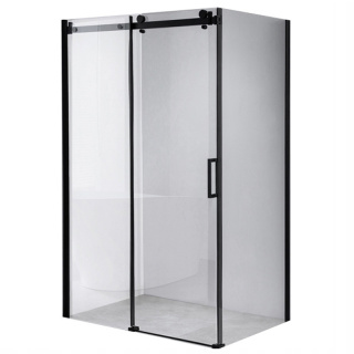 KABINA PRYSZNICOWA PROSTOKĄTNA BS15B CZARNA 110x80 CM