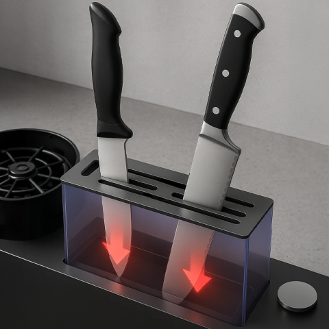 ZLEWOZMYWAK JEDNOKOMOROWY WIELOFUNKCYJNY COBA 75X46 CZARNY ZLEW KUCHENNY STALOWY