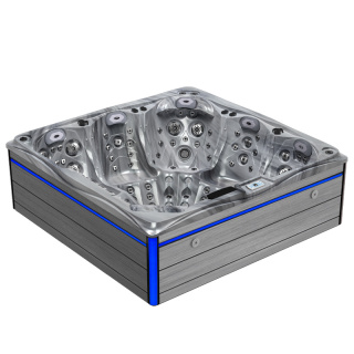 JACUZZI OGRODOWE WANNA SPA748 ODYSSEY OBUDOWA SZARA DESKA F27 230x230 CM