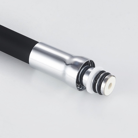 BATERIA KUCHENNA ŚCIENNA DOVER GIĘTKA CZARNA WYLEWKA PODSTAWA CHROM