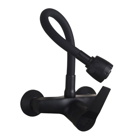 BATERIA KUCHENNA ŚCIENNA DOVER GIĘTKA CZARNA WYLEWKA PODSTAWA CZARNA