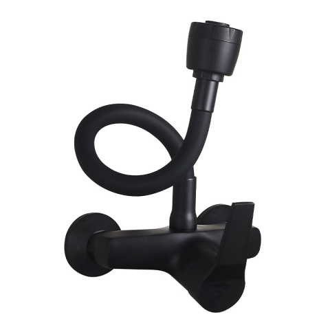 BATERIA KUCHENNA ŚCIENNA DOVER GIĘTKA CZARNA WYLEWKA PODSTAWA CZARNA