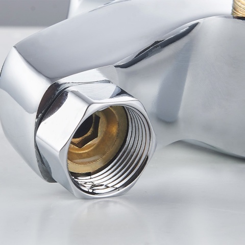 BATERIA KUCHENNA ŚCIENNA EBRO GIĘTKA BIAŁA WYLEWKA PODSTAWA CHROM