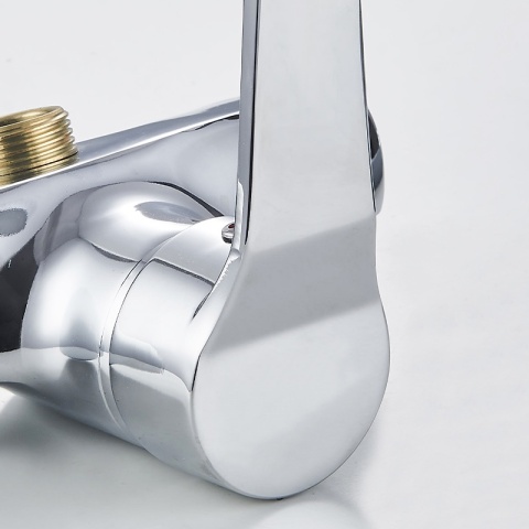 BATERIA KUCHENNA ŚCIENNA EBRO GIĘTKA BIAŁA WYLEWKA PODSTAWA CHROM