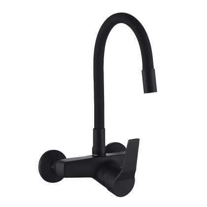 BATERIA KUCHENNA ŚCIENNA EBRO GIĘTKA CZARNA WYLEWKA PODSTAWA CZARNA