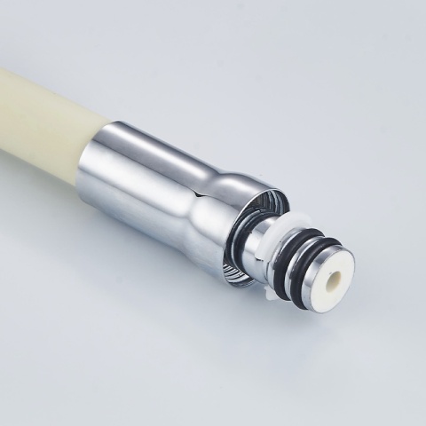 BATERIA KUCHENNA ŚCIENNA EBRO GIĘTKA WYLEWKA ECRU PODSTAWA CHROM