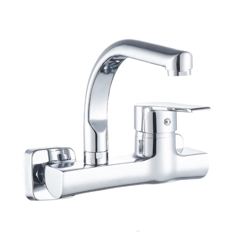 BATERIA KUCHENNA ŚCIENNA OBROTOWA WYLEWKA KRAN ELBA CHROM