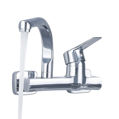 BATERIA KUCHENNA ŚCIENNA OBROTOWA WYLEWKA KRAN ELBA CHROM