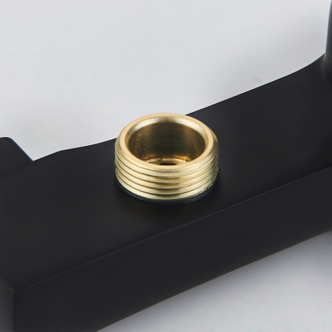 BATERIA KUCHENNA ŚCIENNA OBROTOWA WYLEWKA KRAN ELBA CZARNA