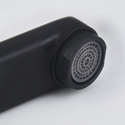 BATERIA KUCHENNA ŚCIENNA OBROTOWA WYLEWKA KRAN ELBA CZARNA