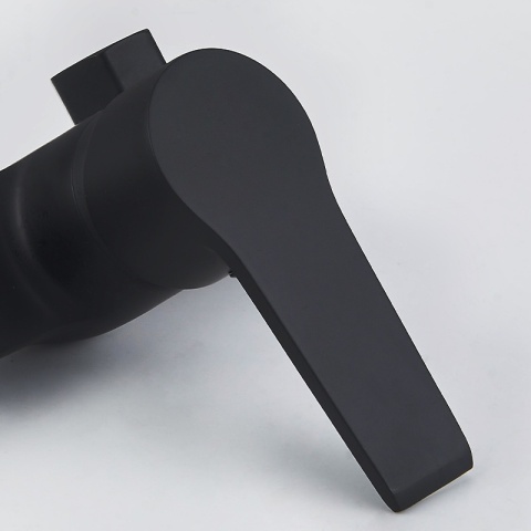 BATERIA KUCHENNA ŚCIENNA OBROTOWA WYLEWKA KRAN ELBA CZARNA