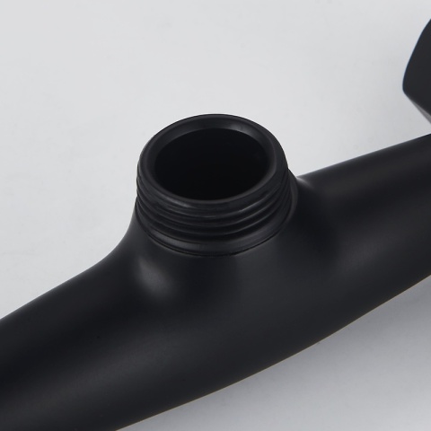 BATERIA KUCHENNA ŚCIENNA OBROTOWA DŁUGA WYLEWKA KRAN RETRO FLORA CZARNA