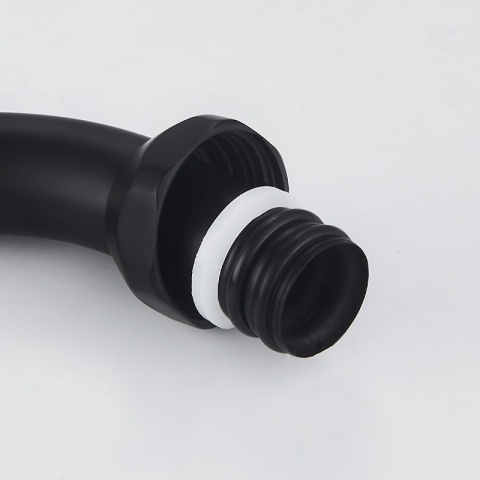 BATERIA KUCHENNA ŚCIENNA OBROTOWA DŁUGA WYLEWKA KRAN RETRO FLORA CZARNA