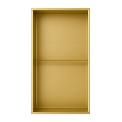 PÓŁKA ŁAZIENKOWA WNĘKOWA DUO Z KOŁNIERZEM ZŁOTA 60X30X10 CM