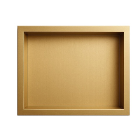 PÓŁKA ŁAZIENKOWA WNĘKOWA IGA Z KOŁNIERZEM ZŁOTY 30X20X10 CM