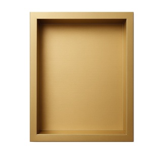 PÓŁKA ŁAZIENKOWA WNĘKOWA IGA Z KOŁNIERZEM ZŁOTY 30X20X10 CM