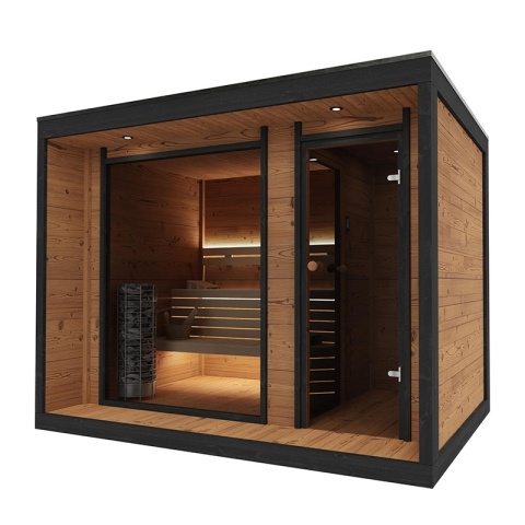 SAUNA OGRODOWA FIŃSKA ALTANKA Z PIECEM SELIN 9kW 6 OSOBOWA 205x300 CM