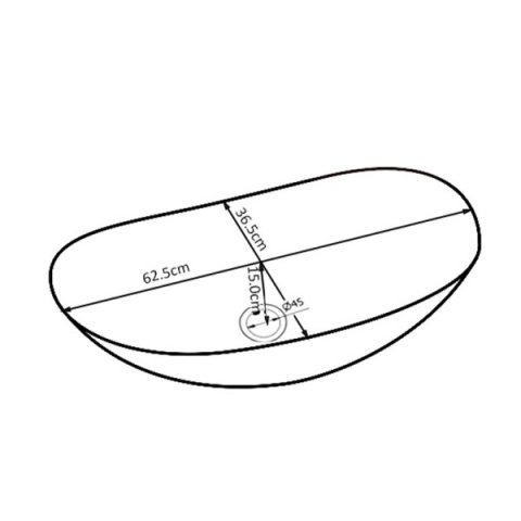 UMYWALKA NABLATOWA CERAMICZNA OWALNA LAVI-MAR1-625 BIAŁY MARMUR POŁYSK 62x36 CM