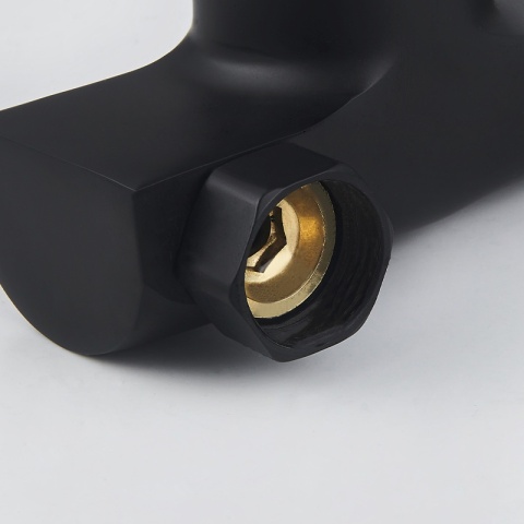 BATERIA KUCHENNA ŚCIENNA OBROTOWA WYLEWKA KRAN ELBA CZARNA