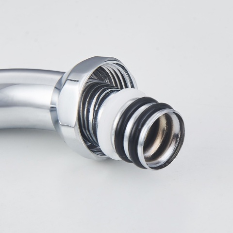 BATERIA KUCHENNA ŚCIENNA OBROTOWA DŁUGA WYLEWKA KRAN RETRO FLORA CHROM