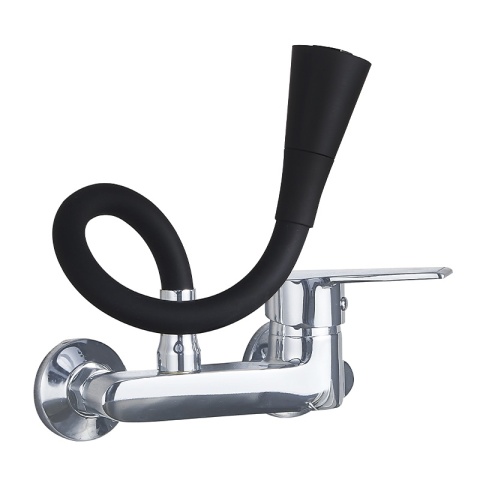 BATERIA KUCHENNA ŚCIENNA HARBOR GIĘTKA CZARNA WYLEWKA PODSTAWA CHROM