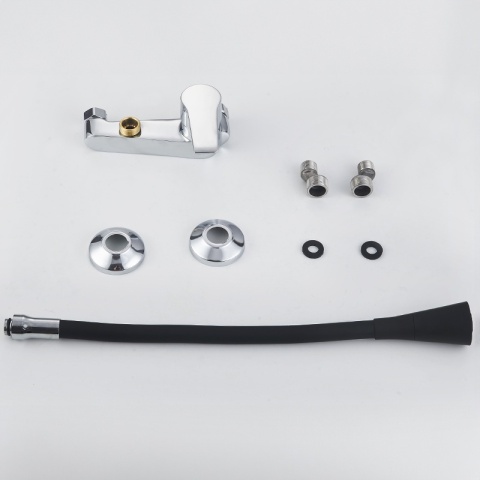 BATERIA KUCHENNA ŚCIENNA HARBOR GIĘTKA CZARNA WYLEWKA PODSTAWA CHROM