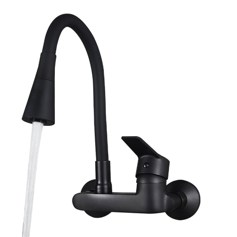 BATERIA KUCHENNA ŚCIENNA HARBOR GIĘTKA CZARNA WYLEWKA PODSTAWA CZARNA