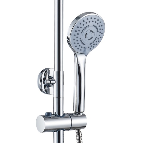 BATERIA PRYSZNICOWA ŁAZIENKOWA ŚCIENNA ZESTAW Z DESZCZOWNICĄ HAVANA CHROM