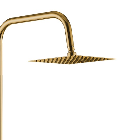 ZESTAW PRYSZNICOWY ŁAZIENKOWY Z DESZCZOWNICĄ ŚCIENNY MANS ZŁOTY