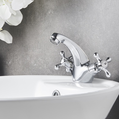 BATERIA UMYWALKOWA ŁAZIENKOWA STOJĄCA RETRO VIOLA CHROM