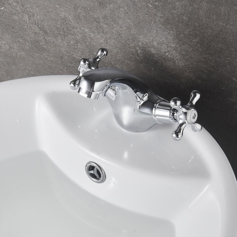 BATERIA UMYWALKOWA ŁAZIENKOWA STOJĄCA RETRO VIOLA CHROM